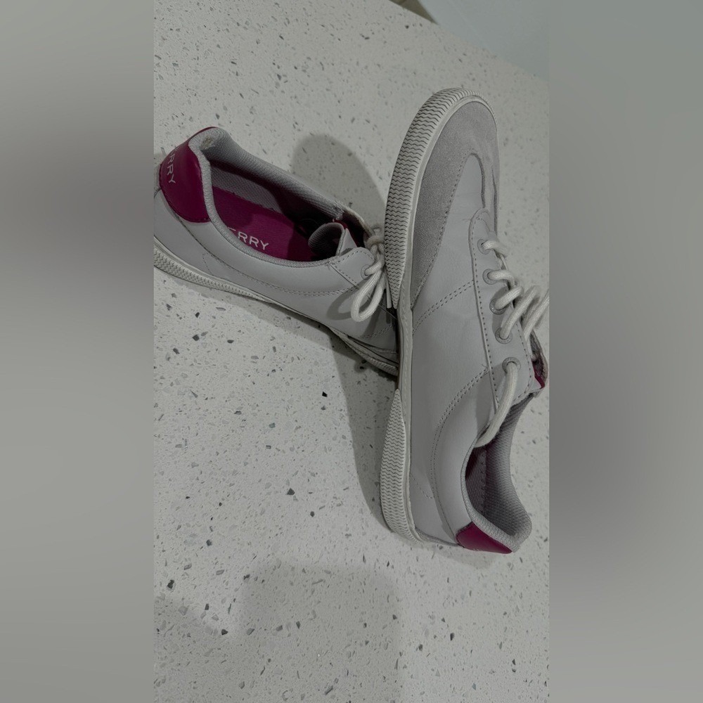 Sperry Crest Vibe Grey Leather Suede Sneakers STS87267 Womens‎ 11 - Picture 7 of 7